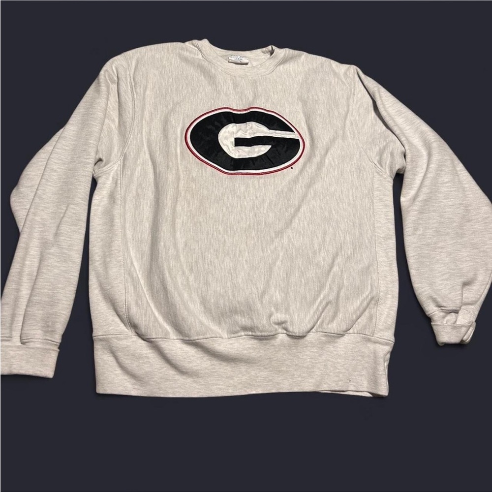 Champion Gray Crewneck Sweater with Logo